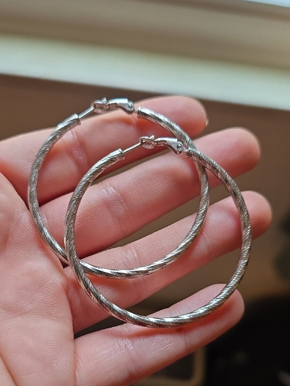Vintage Italian Sterling Silver Twisted Hoop Earrings – 925 Italy "AE"